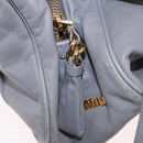 Miu Miu Hand Bag Leather 2way Gray Gold Auth 187651A-25