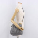 Miu Miu Hand Bag Leather 2way Gray Gold Auth 187651A-28