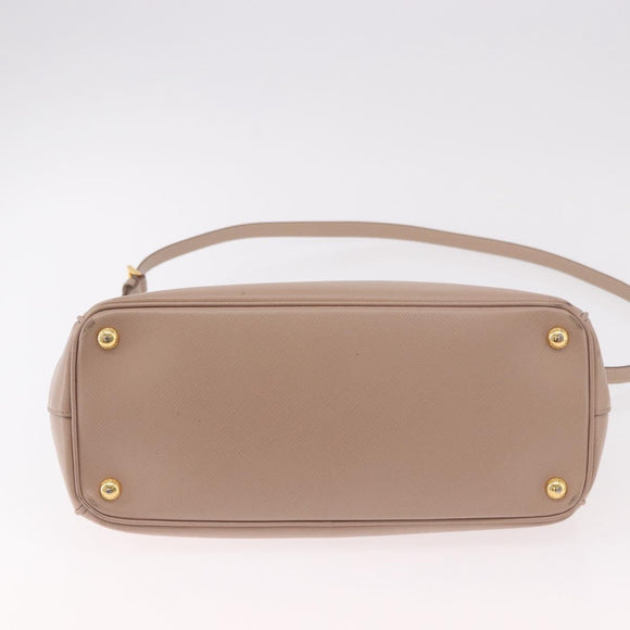 PRADA Galleria Hand Bag Safiano leather 2way Pink Gold Auth 187652V