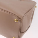 PRADA Galleria Hand Bag Safiano leather 2way Pink Gold Auth 187652V-20