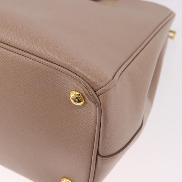 PRADA Galleria Hand Bag Safiano leather 2way Pink Gold Auth 187652V