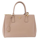 PRADA Galleria Hand Bag Safiano leather 2way Pink Gold Auth 187652V-13
