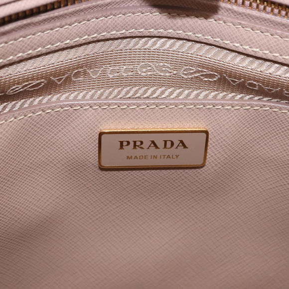 PRADA Galleria Hand Bag Safiano leather 2way Pink Gold Auth 187652V