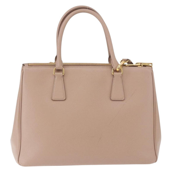 PRADA Galleria Hand Bag Safiano leather 2way Pink Gold Auth 187652V