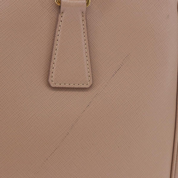 PRADA Galleria Hand Bag Safiano leather 2way Pink Gold Auth 187652V
