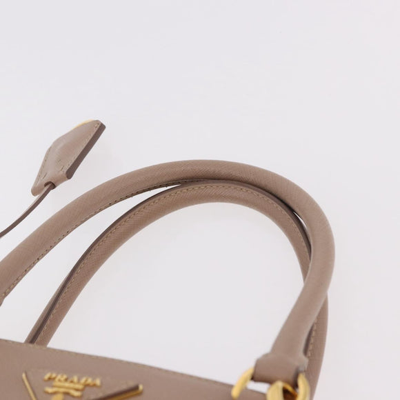 PRADA Galleria Hand Bag Safiano leather 2way Pink Gold Auth 187652V