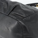 PRADA Tote Bag Leather 2way Black Gold Auth 187654-9