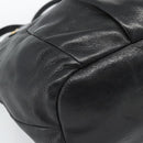 PRADA Tote Bag Leather 2way Black Gold Auth 187654-18