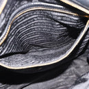 PRADA Tote Bag Leather 2way Black Gold Auth 187654-24