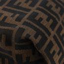 FENDI Zucca Canvas Chain Shoulder Bag Black Brown Auth 187655V-13