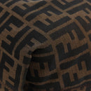 FENDI Zucca Canvas Chain Shoulder Bag Black Brown Auth 187655V-14