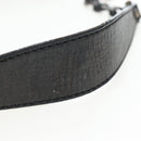 FENDI Zucca Canvas Chain Shoulder Bag Black Brown Auth 187655V-8