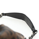 FENDI Zucca Canvas Chain Shoulder Bag Black Brown Auth 187655V-9