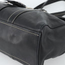 PRADA Tote Bag Leather Black Silver Auth 187659V-10