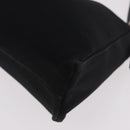 FENDI Mamma Baguette Shoulder Bag Satin Black Silver Auth 187660-15