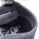 FENDI Mamma Baguette Shoulder Bag Satin Black Silver Auth 187660-23