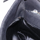 FENDI Mamma Baguette Shoulder Bag Satin Black Silver Auth 187660-24