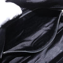 FENDI Mamma Baguette Shoulder Bag Satin Black Silver Auth 187660-26