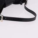 FENDI Mamma Baguette Shoulder Bag Satin Black Silver Auth 187660-7