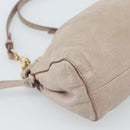 Miu Miu Shoulder Bag Leather Pink Gold Auth 187662-14