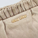 Miu Miu Shoulder Bag Leather Pink Gold Auth 187662-17