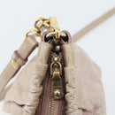 Miu Miu Shoulder Bag Leather Pink Gold Auth 187662-10
