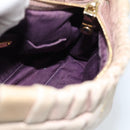 Miu Miu Shoulder Bag Leather Pink Gold Auth 187662-19