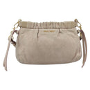 Miu Miu Shoulder Bag Leather Pink Gold Auth 187662-13