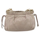 Miu Miu Shoulder Bag Leather Pink Gold Auth 187662-2