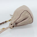 Miu Miu Shoulder Bag Leather Pink Gold Auth 187662-3