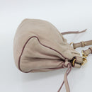 Miu Miu Shoulder Bag Leather Pink Gold Auth 187662-4