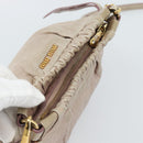 Miu Miu Shoulder Bag Leather Pink Gold Auth 187662-6