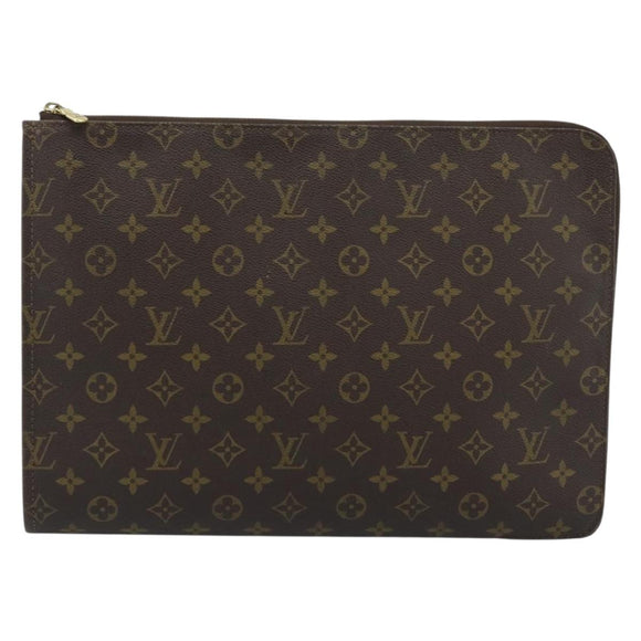 LOUIS VUITTON Monogram Posh Documents Briefcase M53457 LV Auth 187665