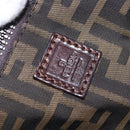 FENDI Zucca Canvas Backpack Nylon Brown Black Auth 187667-20