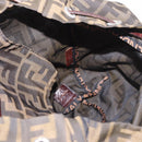 FENDI Zucca Canvas Backpack Nylon Brown Black Auth 187667-21