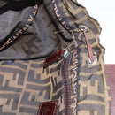 FENDI Zucca Canvas Backpack Nylon Brown Black Auth 187667-23