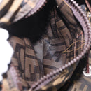 FENDI Zucca Canvas Backpack Nylon Brown Black Auth 187667-24