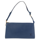 LOUIS VUITTON Epi Pochette Accessoires Pouch Blue M52985 LV Auth 187669-13