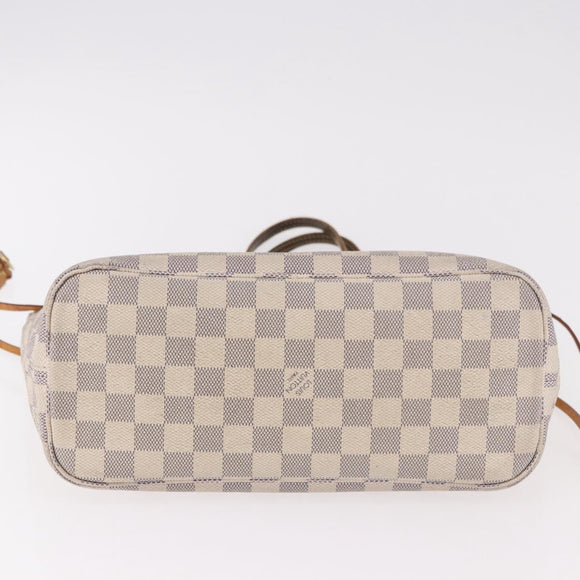 LOUIS VUITTON Damier Azur Neverfull PM Tote Bag N41362 LV Auth 187671