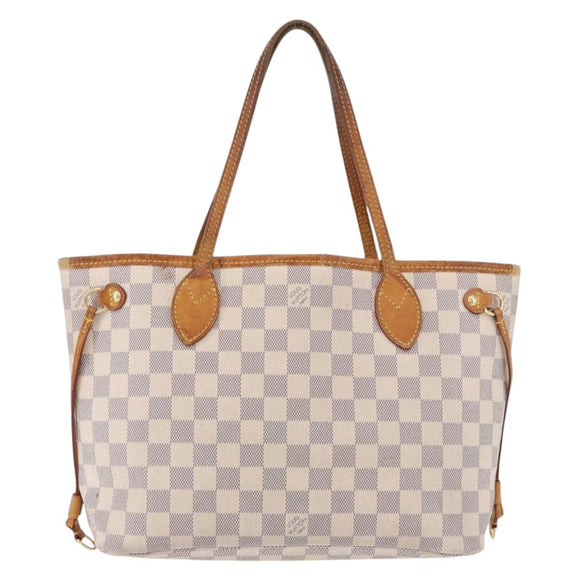 LOUIS VUITTON Damier Azur Neverfull PM Tote Bag N41362 LV Auth 187671