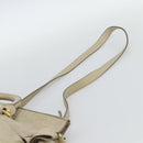 Miu Miu Hand Bag Leather 2way Beige Gold Auth 187673V-15