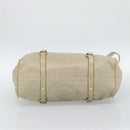 Miu Miu Hand Bag Leather 2way Beige Gold Auth 187673V-5