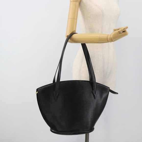 LOUIS VUITTON Epi Saint Jacques Shopping Shoulder Bag Black M52272 Auth 187674