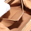 CELINE Macadam Canvas Accessory Pouch PVC Leather Brown Gold Auth 187676-18