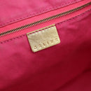 CELINE Paris Macadam Canvas Tote Bag Denim Pink Gold Auth 187677V-17