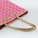 CELINE Paris Macadam Canvas Tote Bag Denim Pink Gold Auth 187677V-7