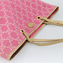 CELINE Paris Macadam Canvas Tote Bag Denim Pink Gold Auth 187677V-6