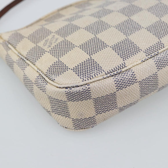 LOUIS VUITTON Damier Azur Pochette Accessoires Pouch N41207 LV Auth 187681