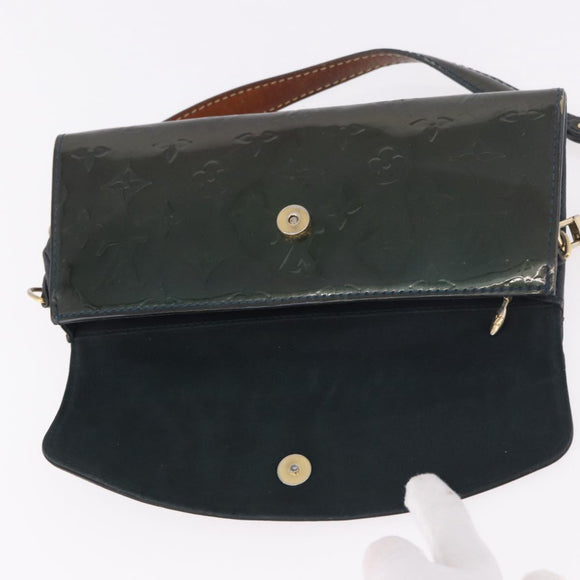 LOUIS VUITTON Vernis Sunset Bluebird Clutch Bag Bluenuit M93680 LV Auth 187683