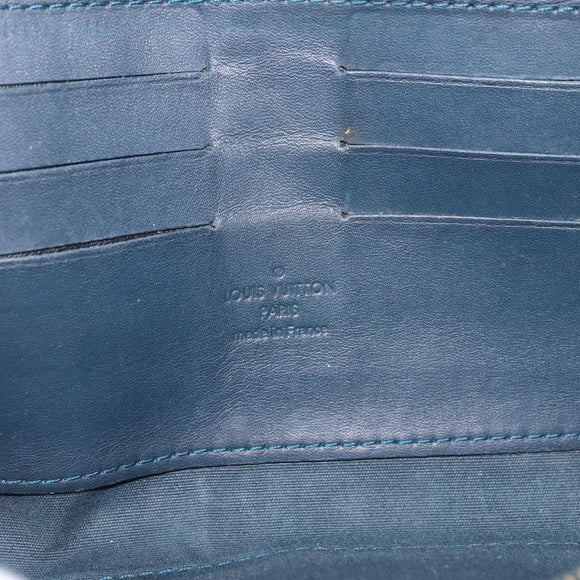 LOUIS VUITTON Vernis Sunset Bluebird Clutch Bag Bluenuit M93680 LV Auth 187683